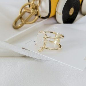 Gold Kendra Scott Elyse Ring SIZE 7 In Drusy